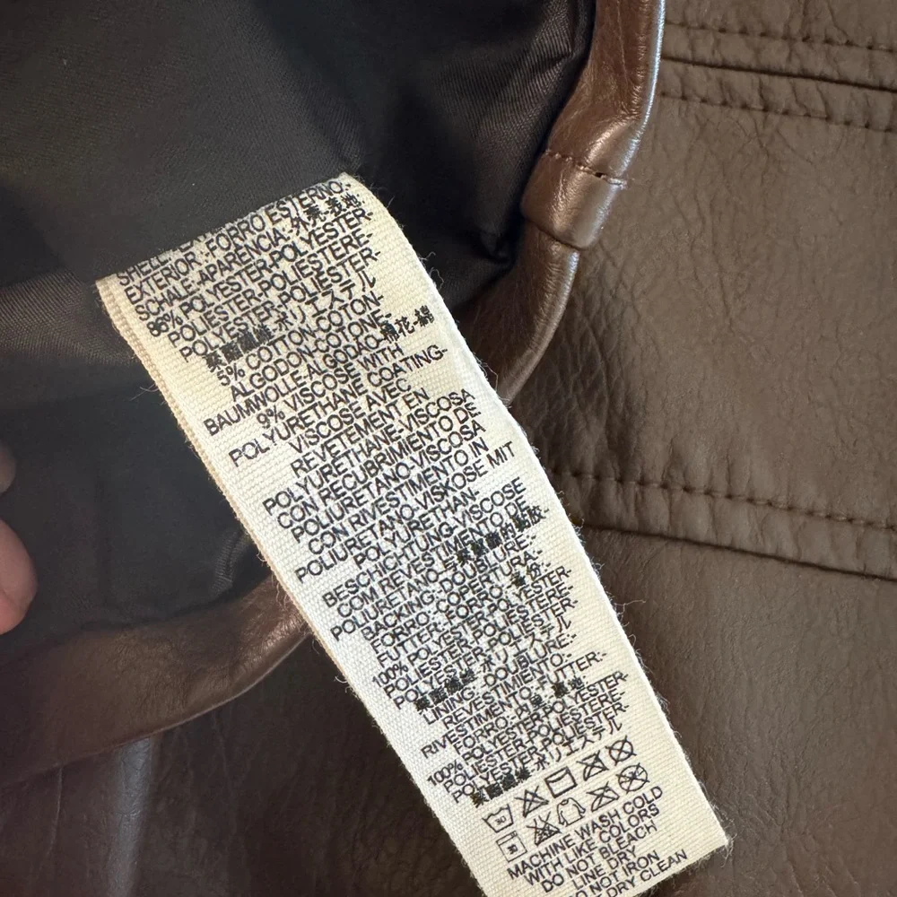 Free People Dark Brown Faux Leather Mini Skirt - Picture 4 of 4